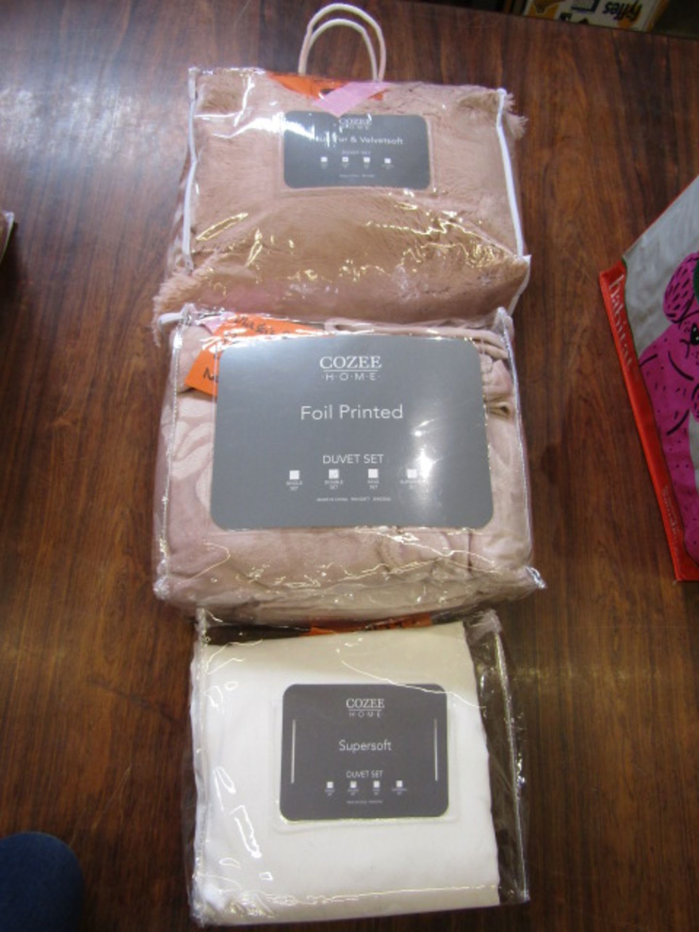 3 faux fur and velvet/ fleece duvet sets