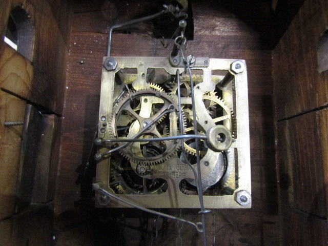 Early Camerer, Cuss & Co cuckoo clock with weights (needs some restoration) - Image 6 of 7