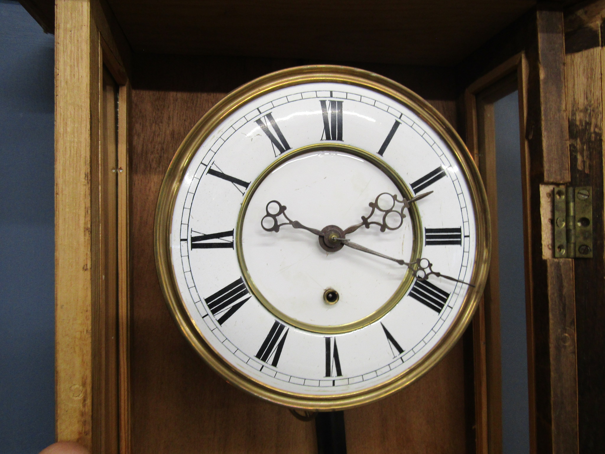 2 Regulator wall clocks (in need of restoration) - Image 3 of 4