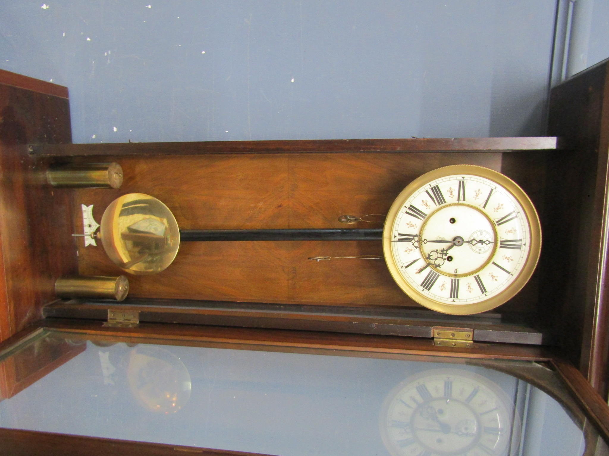 19th Century Gustav Becker mahogany cased twin weight regulator wall clock - Image 3 of 6