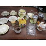 China inc hand painted, trio's, biscuit barrels etc