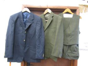 A men's vintage hand tailored 3 piece suit and a suit jacket