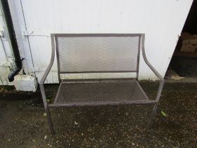 Metal garden bench