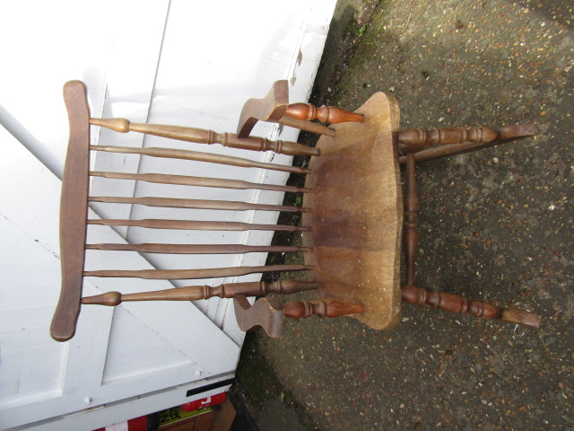 Hardwood rocking chair - Image 3 of 5