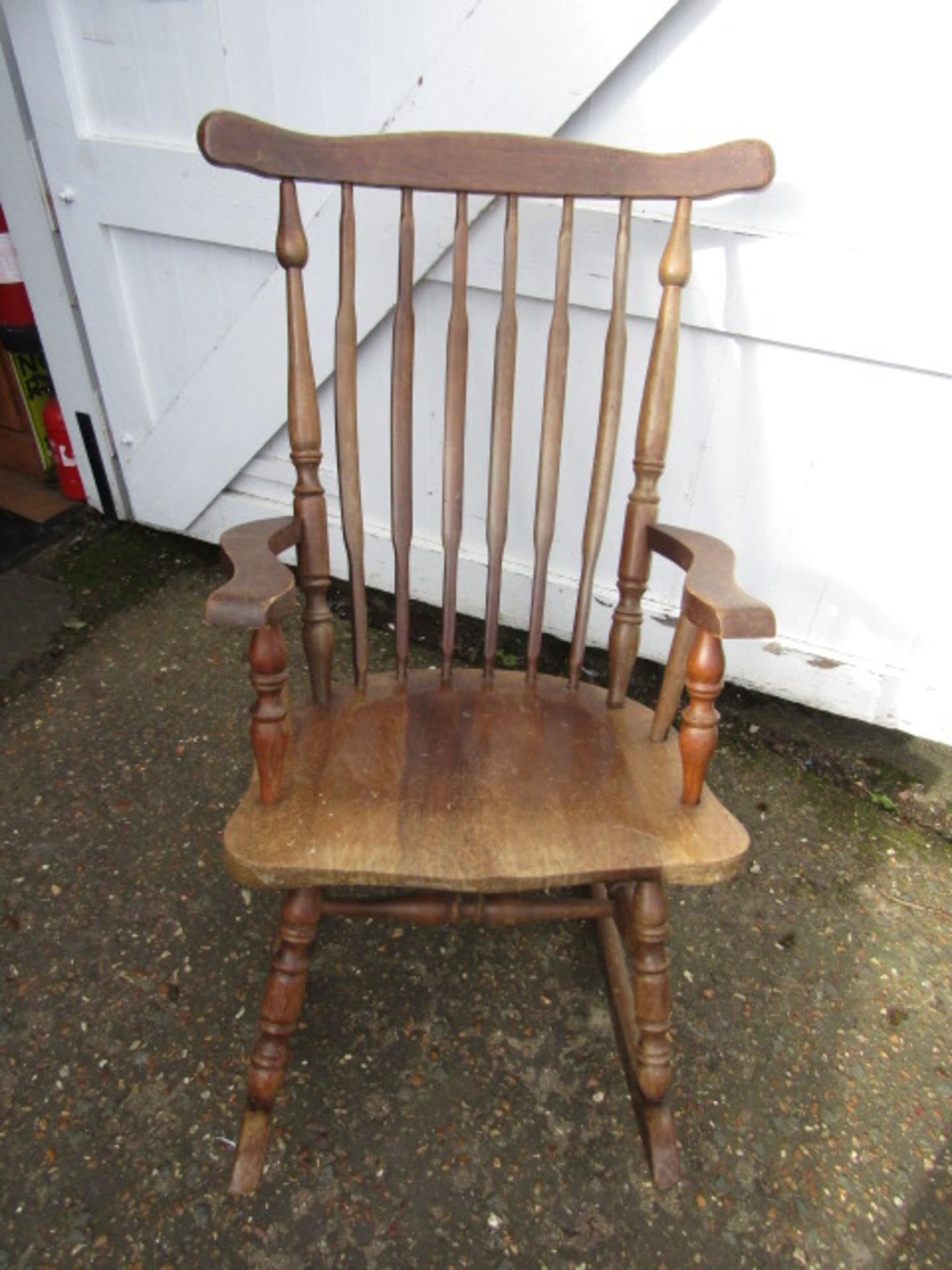 Hardwood rocking chair - Image 3 of 5