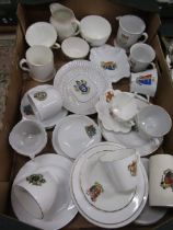 Tray of crest wares