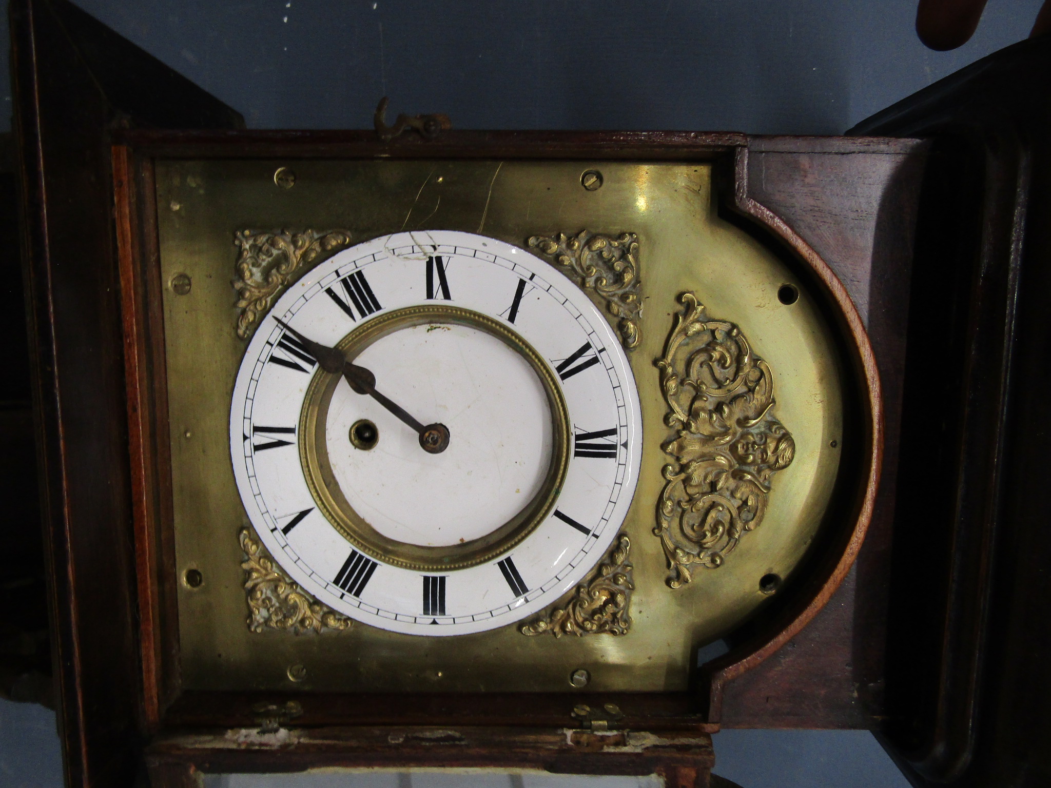 19th Century German Gustav Becker? mahogany cased regulator wall clock (some restoration needed as - Image 7 of 7