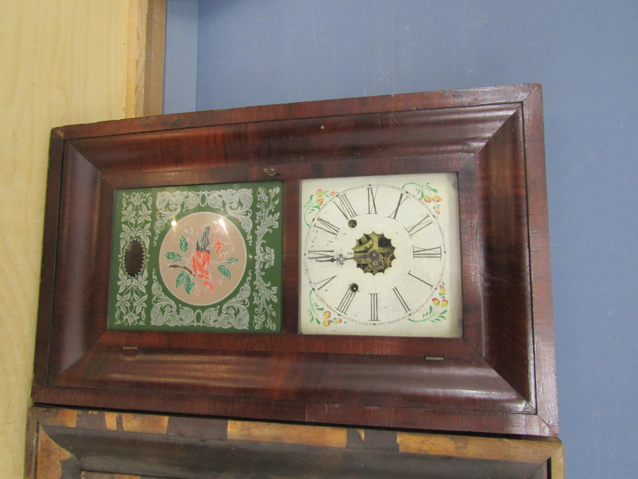 3 American Ogee wall clocks (all in need of some restoration) - Image 2 of 12