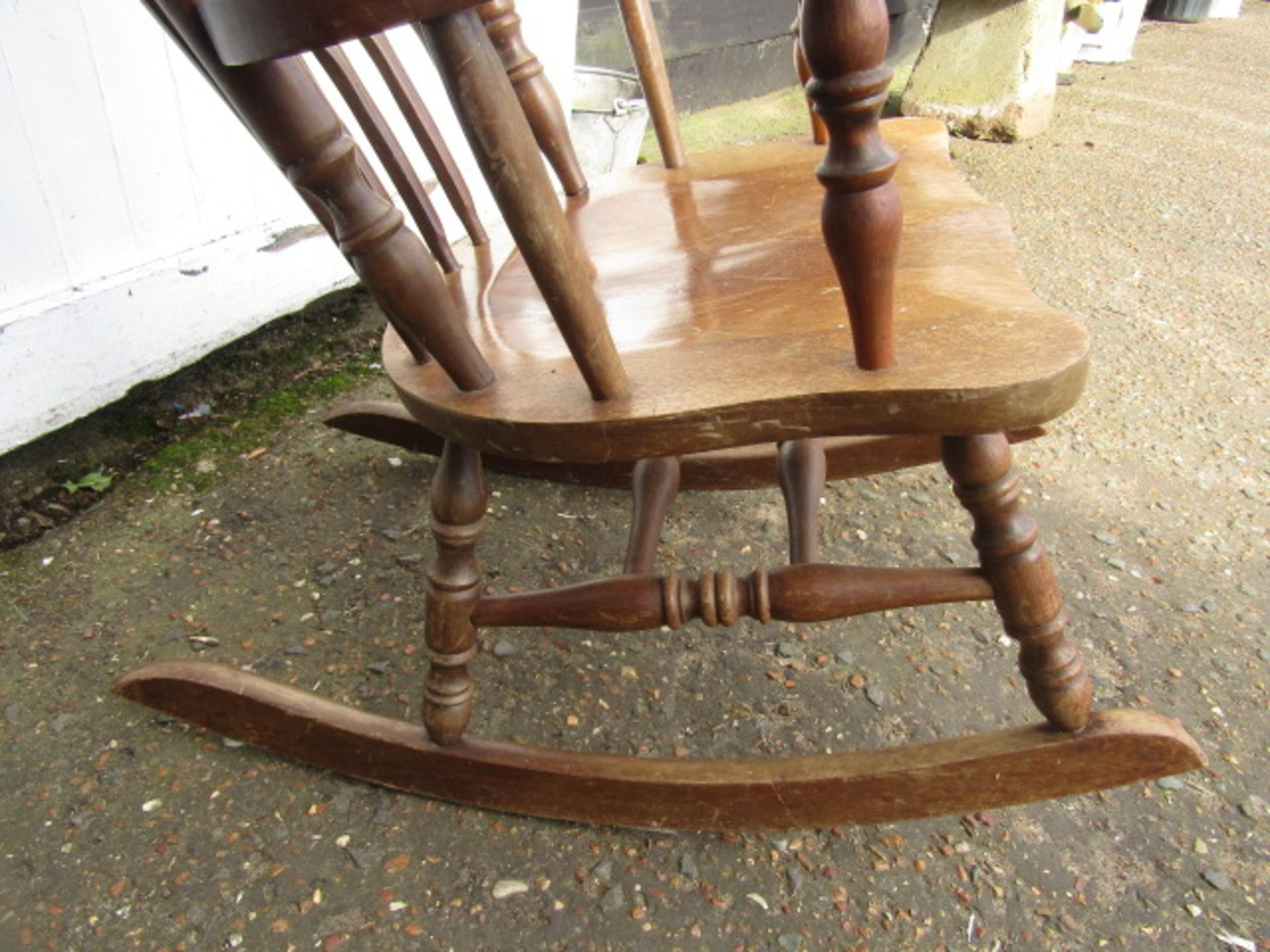 Hardwood rocking chair - Image 2 of 5