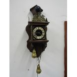 Dutch striking wall clock with weights