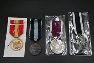 4 medals to incl India long service and good conduct medal named to 10075 L-Daf Allah Bakhsh,