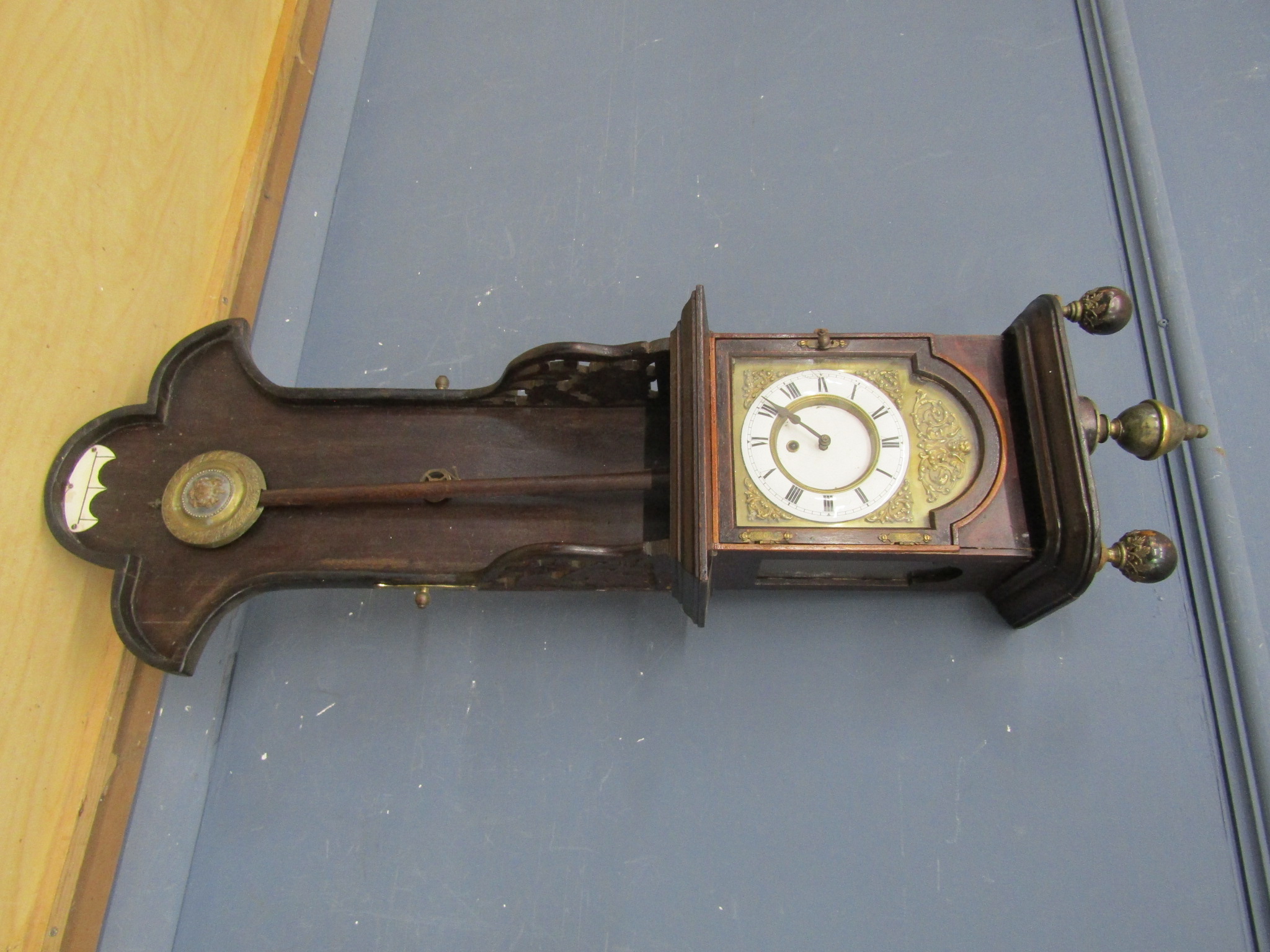 19th Century German Gustav Becker? mahogany cased regulator wall clock (some restoration needed as