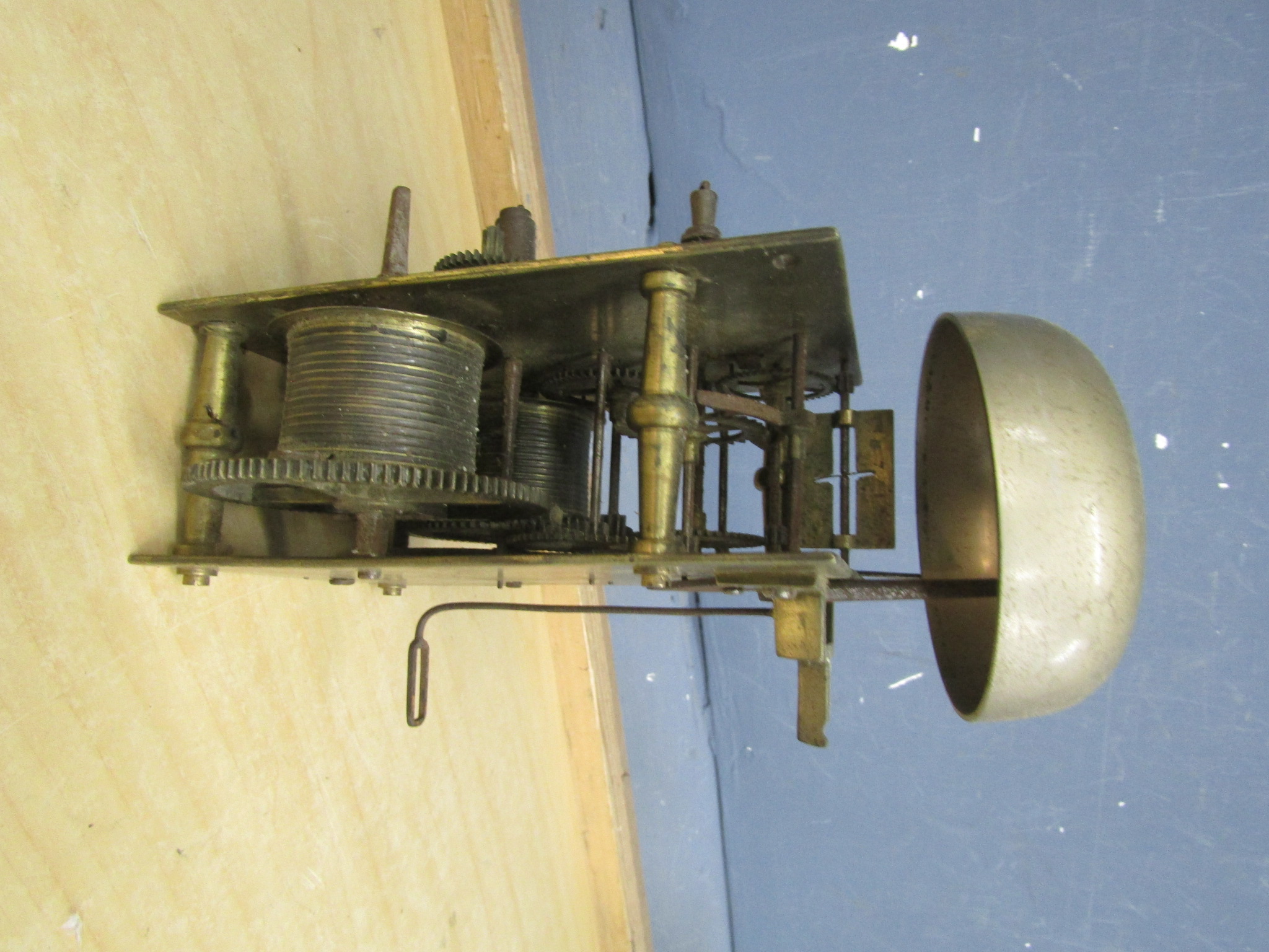 Twin Fusee clock movement with bell - Image 5 of 5