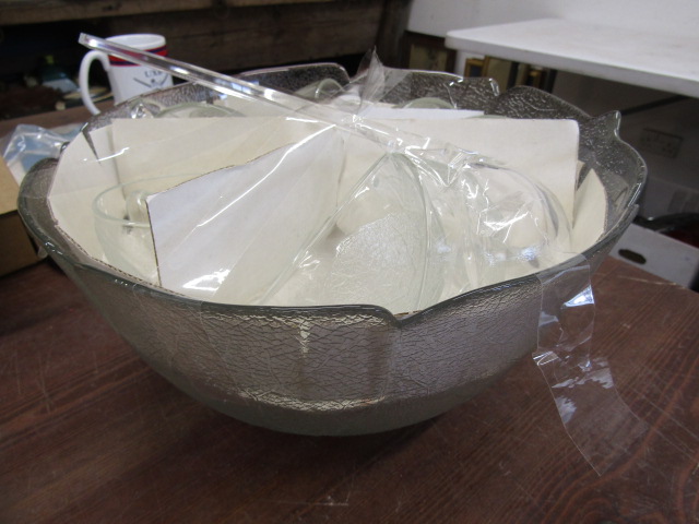 Dartington glass footed bowl, Royal Sanderson teapot, milk jug and sugar bowl, a ceramic watering - Image 9 of 10