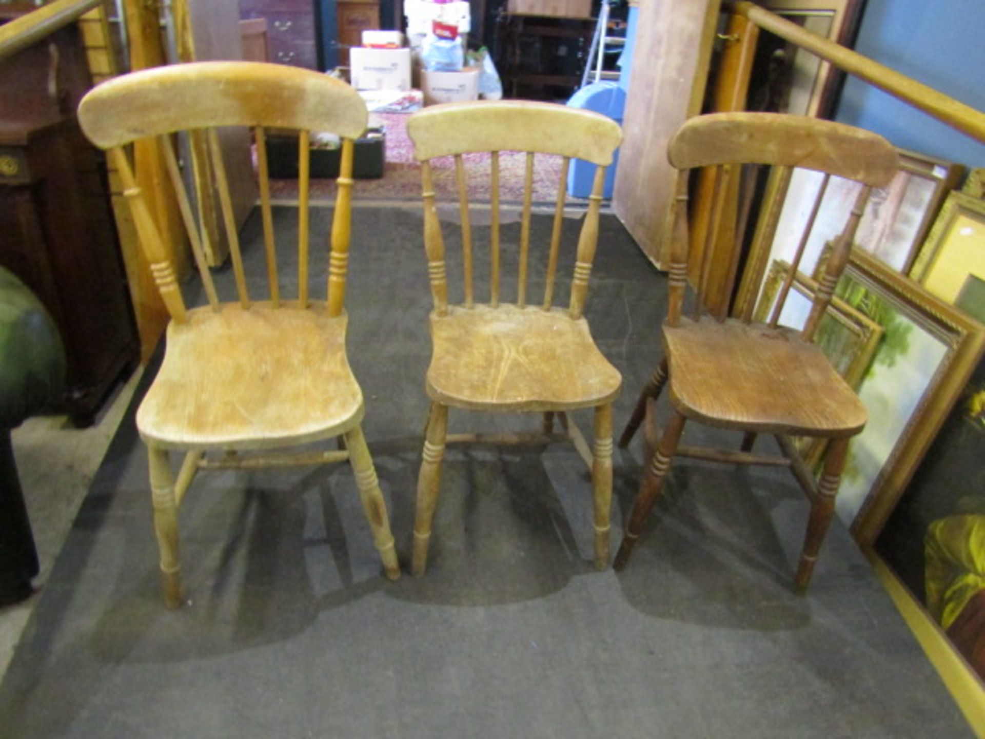 3 pine chairs