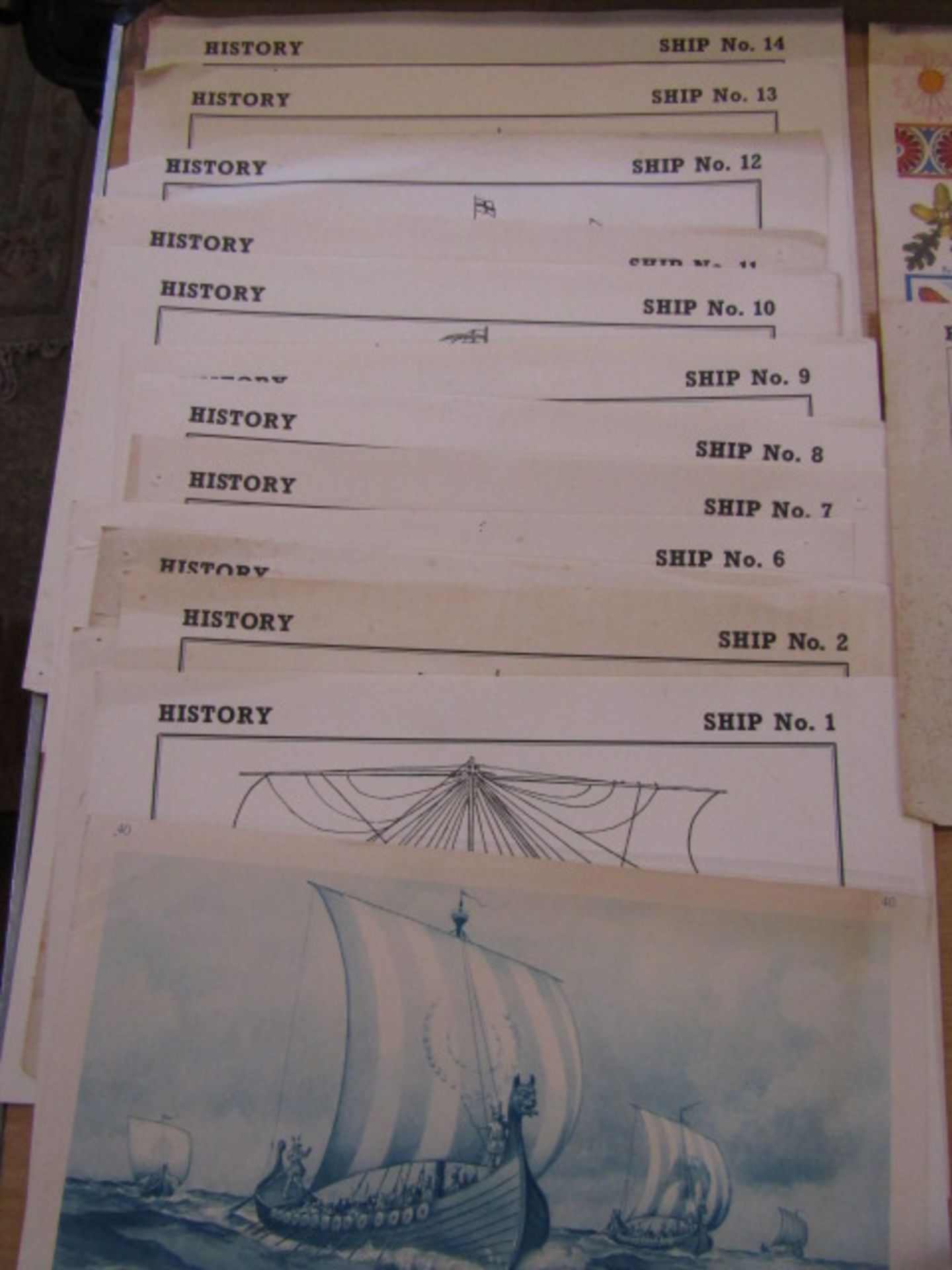 Vintage education prints History Viking ships  (15) Religious Instruction - 8 charts and 3 maps an - Image 3 of 32