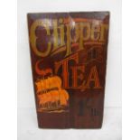 Clipper Tea wooden sign 62x37cm