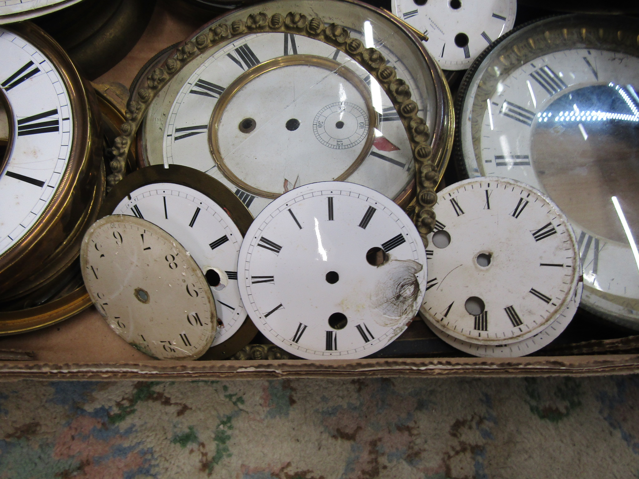 Box of clock dials/faces - Image 3 of 5