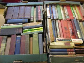 Vintage books and Bibles in 2 trays