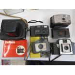 Various vintage cameras