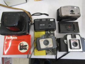 Various vintage cameras