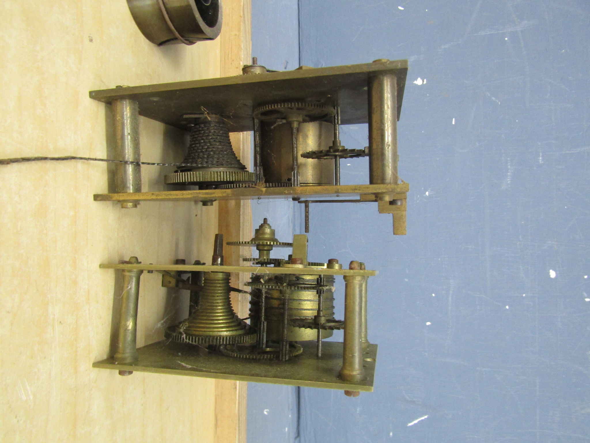 2 Single Fusee chain drive dial clock movements - Image 4 of 5