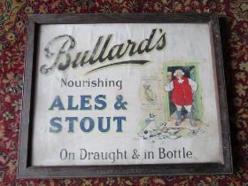 Vintage Bullard's Ales & Stout advertising print in original Bullard & Son's Ltd, Norwich frame 54cm