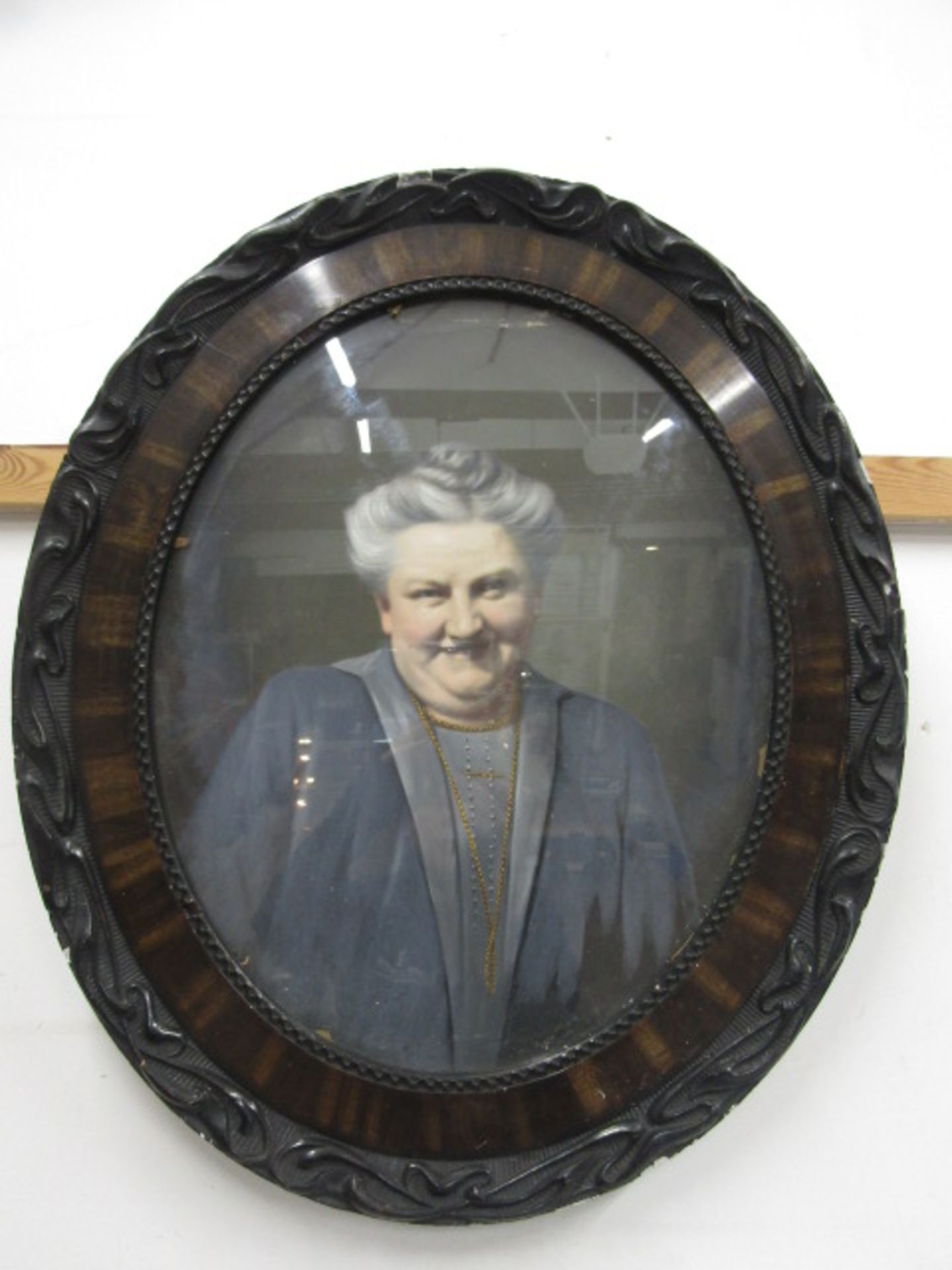A mahogany framed watercolour portrait 65x54cm - Image 2 of 4