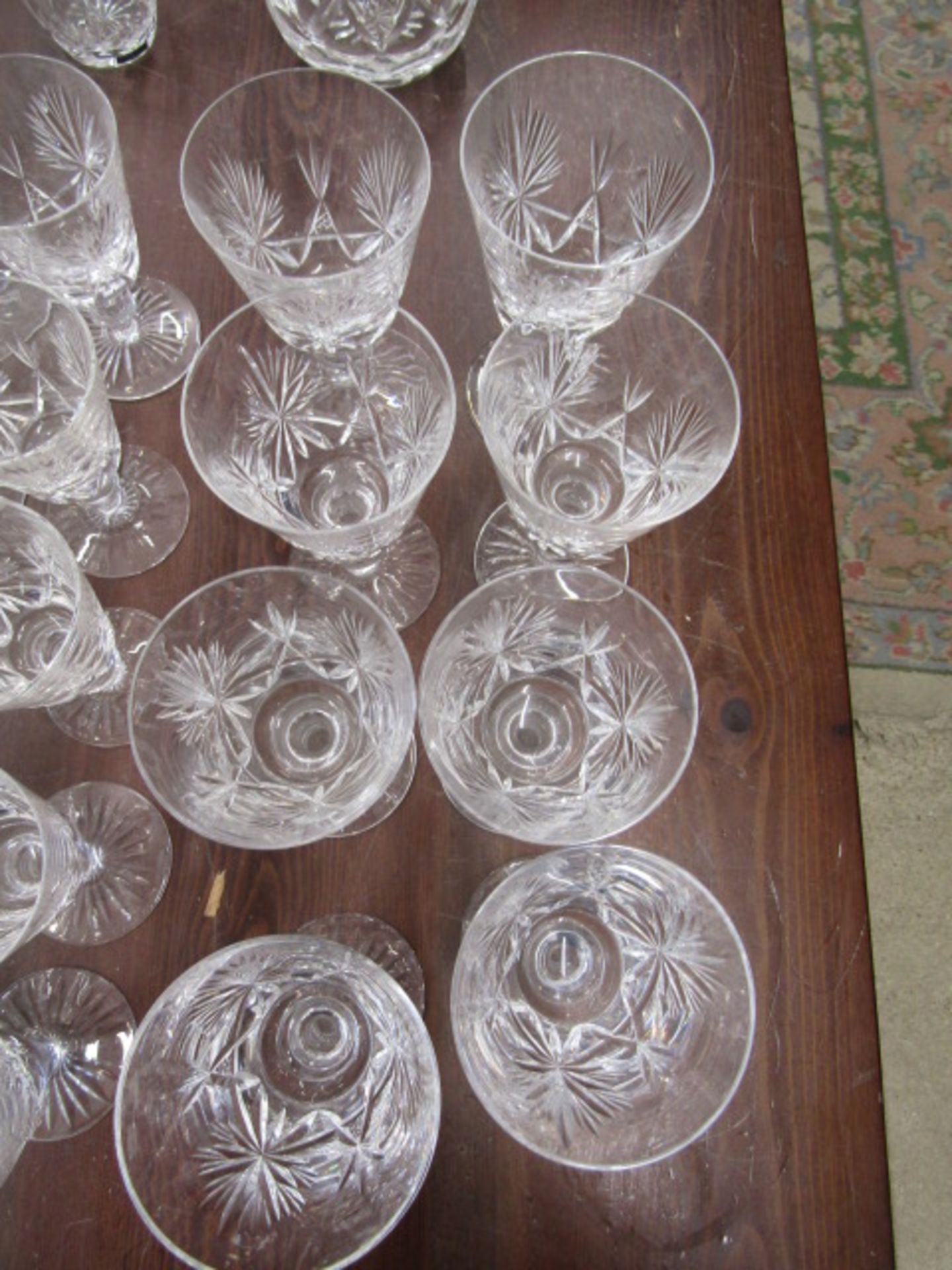 A suite Edinburgh crystal glasses, a decanter and 2 jugs, some part sets - Image 22 of 28