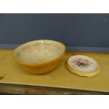 Large vintage Green & Co Ltd mixing bowl and a bread plate