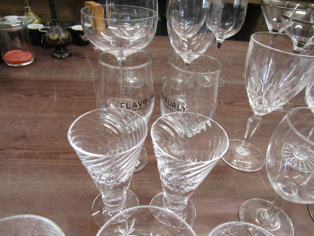 Wine glasses, cocktail, Babycham, cut glass- various glass ware, most good quality - Image 6 of 6