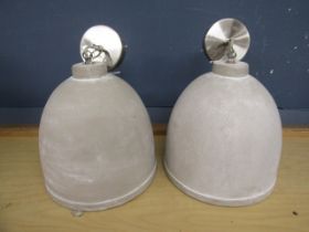 A pair large stoneware lightshades 26cmDia