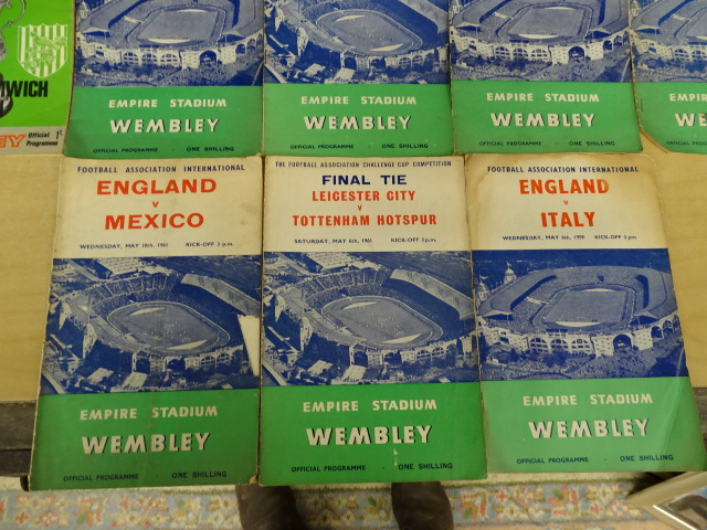 Over 40 mostly 1960's football programs to include England, Norwich and Chelsea etc - Image 15 of 16