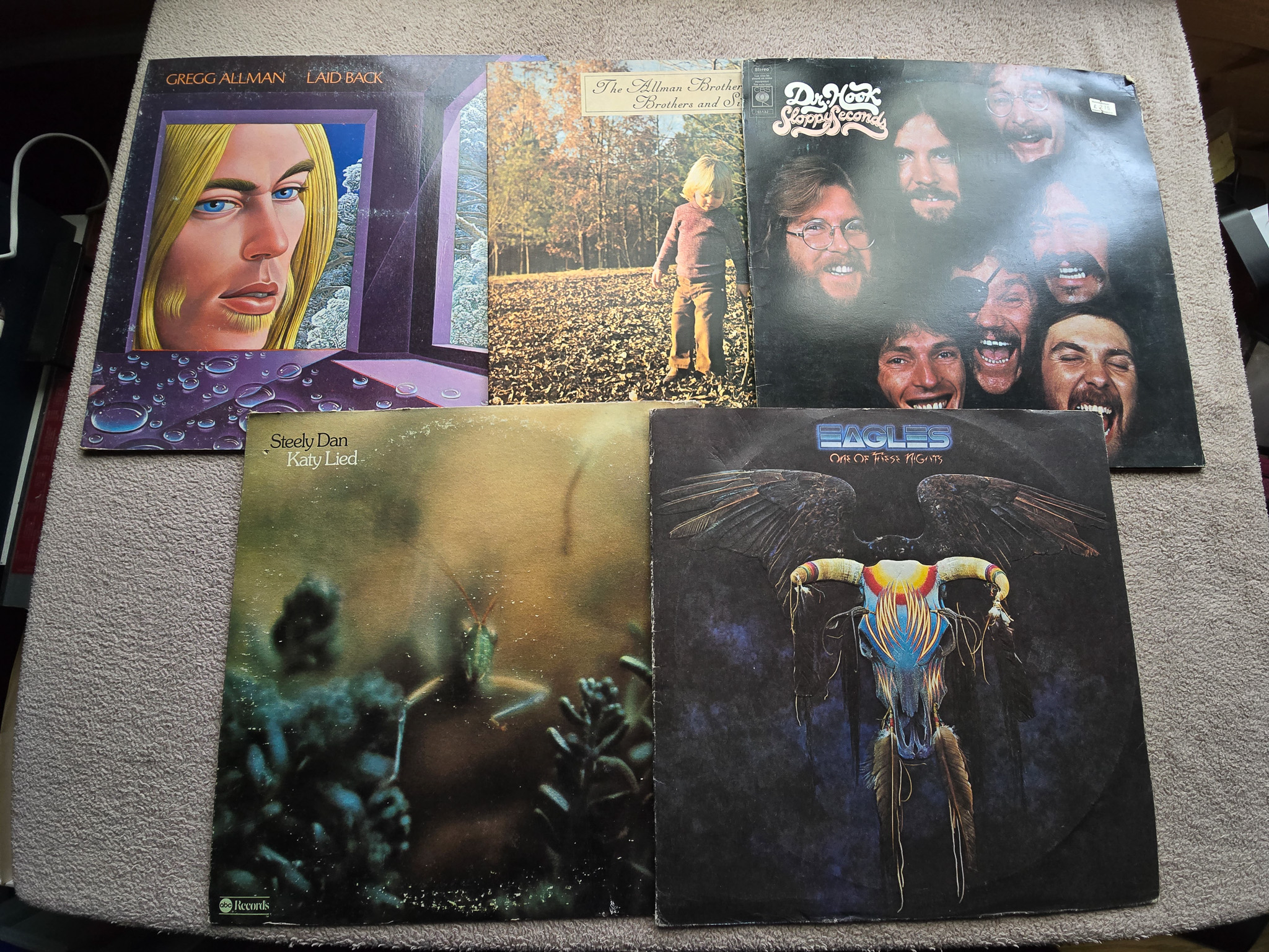 Collection of 10 Rock LP's to inc Allman Bros Steely Dan Eagles Chicago Doobie Bros etc - Image 2 of 3