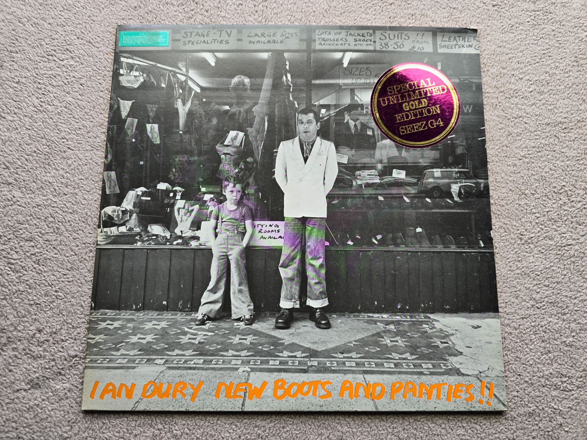 Ian Dury – New Boots And Panties!! Gold Vinyl 1978 LP + Bonus Hidden Track - Image 2 of 8