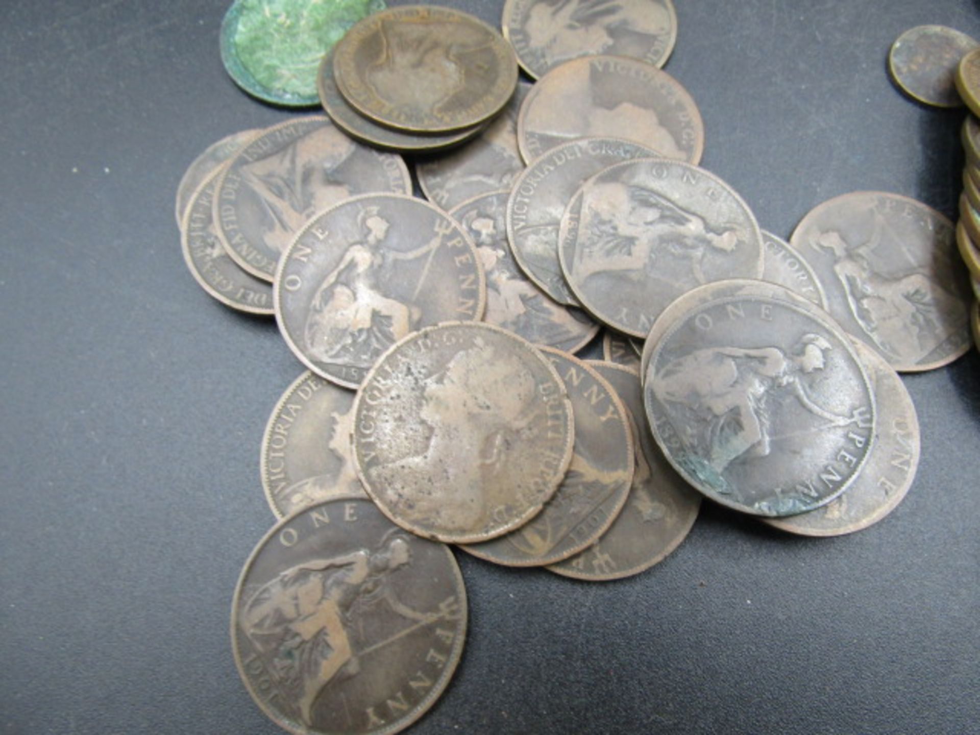 British coinage most Vic and later 1d's plus a little 'silver' listed on photo's - Image 2 of 7