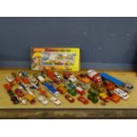 1970's Boxed Matchbox construction Set and other diecast vehicles to include Tonka, Corgi and
