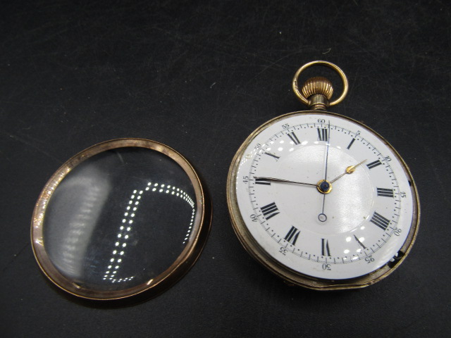 A 9ct gold pocket watch 73gms gross weight front case is loose - Image 2 of 6