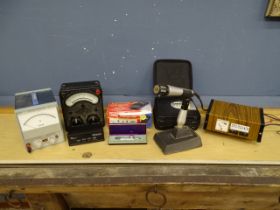Vintage electronics from a house clearance to include Avometer, Bradex battery charger and