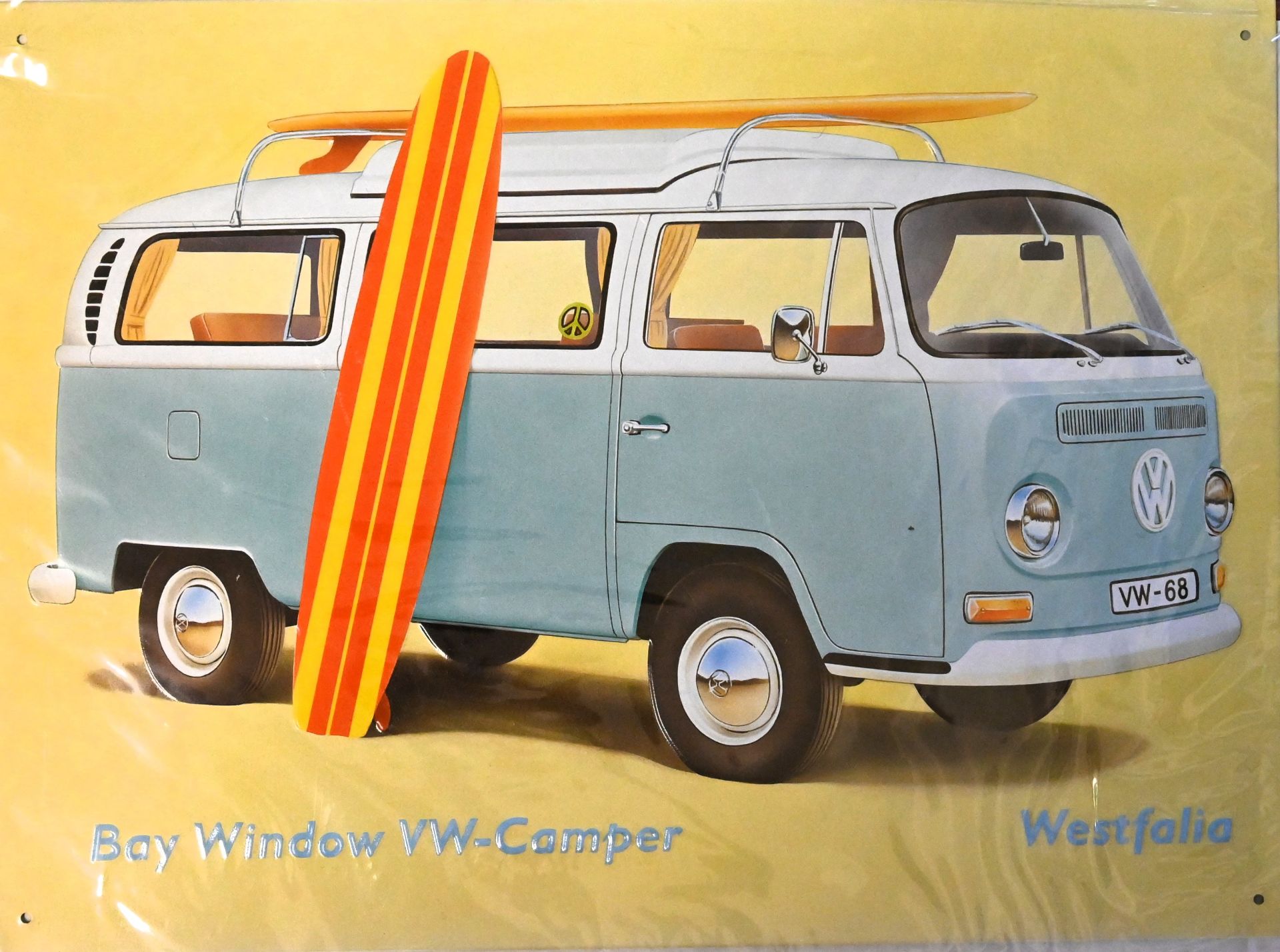 Repro Metal Sign Bay Window VW Camper Westfalia 16 x 12 inches