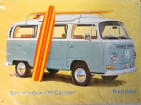 Repro Metal Sign Bay Window VW Camper Westfalia 16 x 12 inches