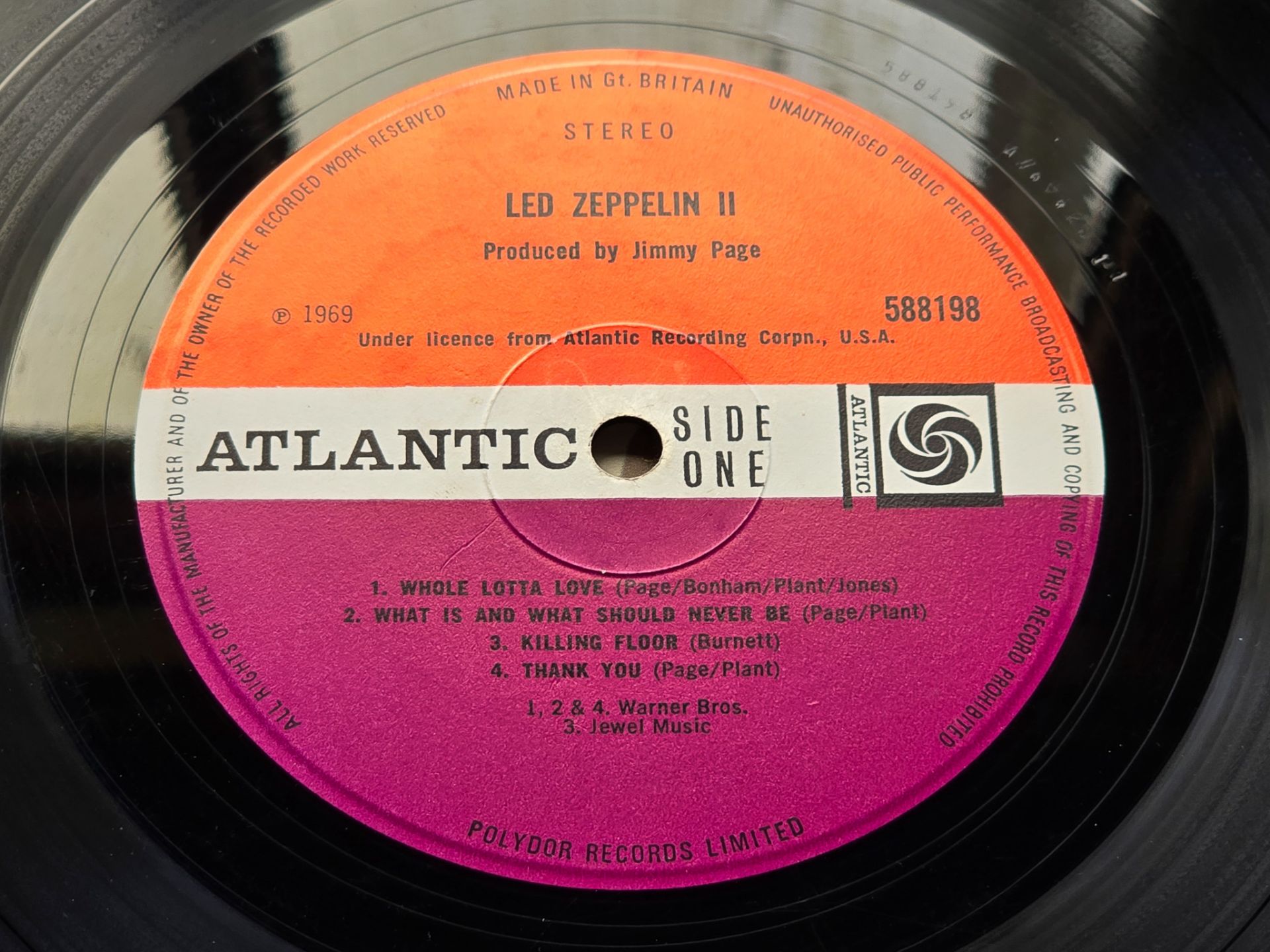 Led Zeppelin – Led Zeppelin II Original UK Plum/Orange Atlantic pressing - Image 9 of 10