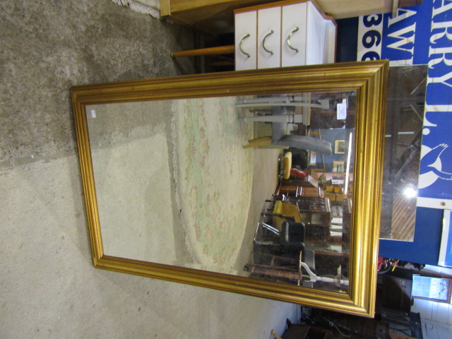 Step framed bevelled mirror 100x70cm approx