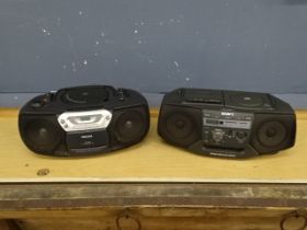 Sony and Philips portable CD/radios from a house clearance (no power leads)