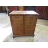 19thC mahogany cupboard with faux drawers