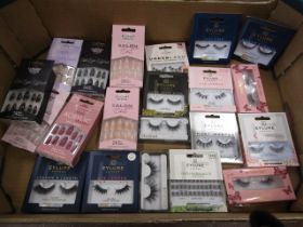 Quantity new boxed false nails and eye lashes
