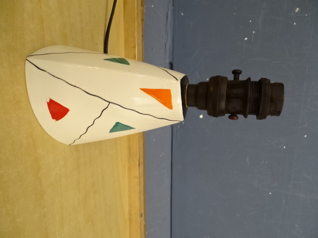 Retro Staffordshire ceramic table lamp (no plug) - Image 2 of 3