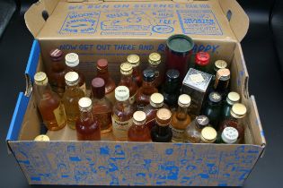 Collection of miniture whisky bottles. All bottles are photographed