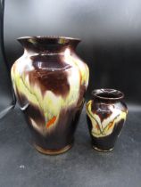 West German vases 27 & 15cmH