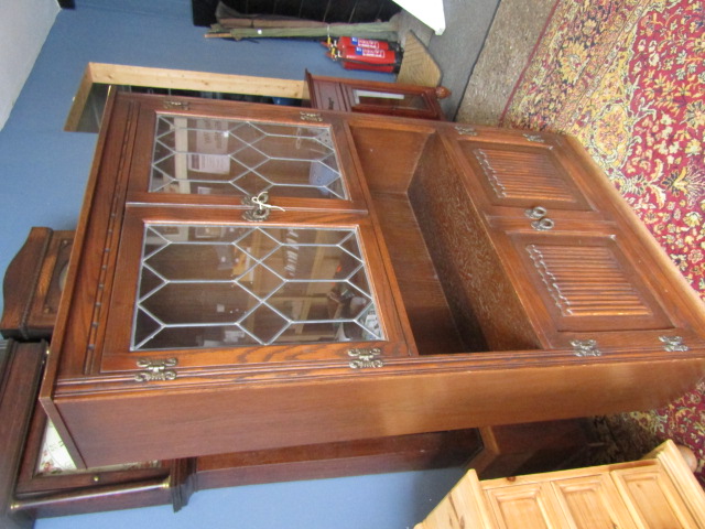 Old Charm style display cupboard 92cmW 30cmD 153cmH - Image 2 of 2